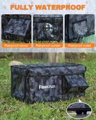 JLSAME Weatherproof Cat House elevated base demonstrates moisture-free, off-ground design.