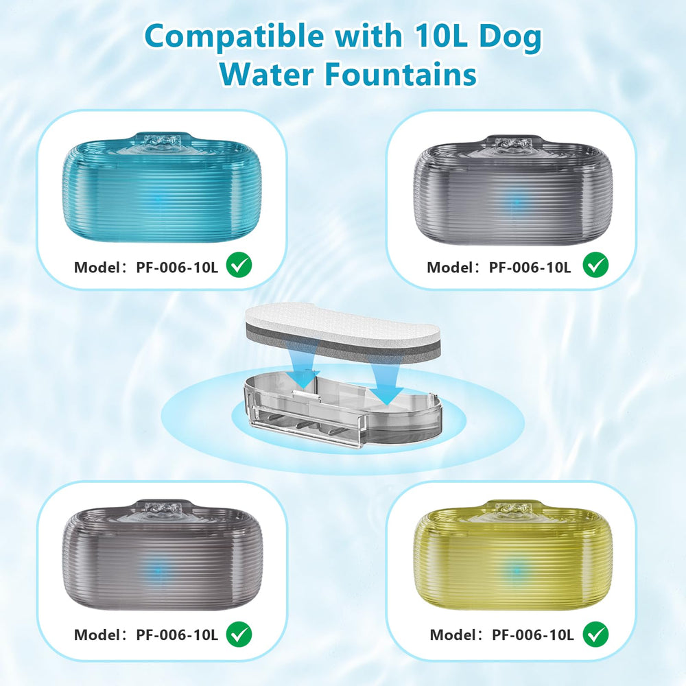 JMICOW PF-006-10L compatible filter insert for large dog fountain.