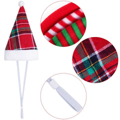 Jmkcoz Christmas costume set with hats and scarves for pets.