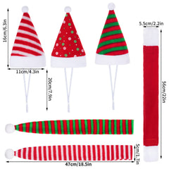 Jmkcoz pet Christmas hat side view showing adjustable strap for secure wear.