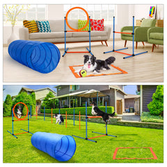 JMMPOO adjustable agility hurdle ready for small to large dogs training