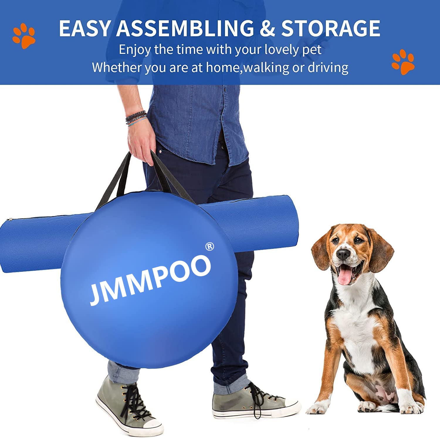 JMMPOO dog tennis ball toy for fetch and interactive play