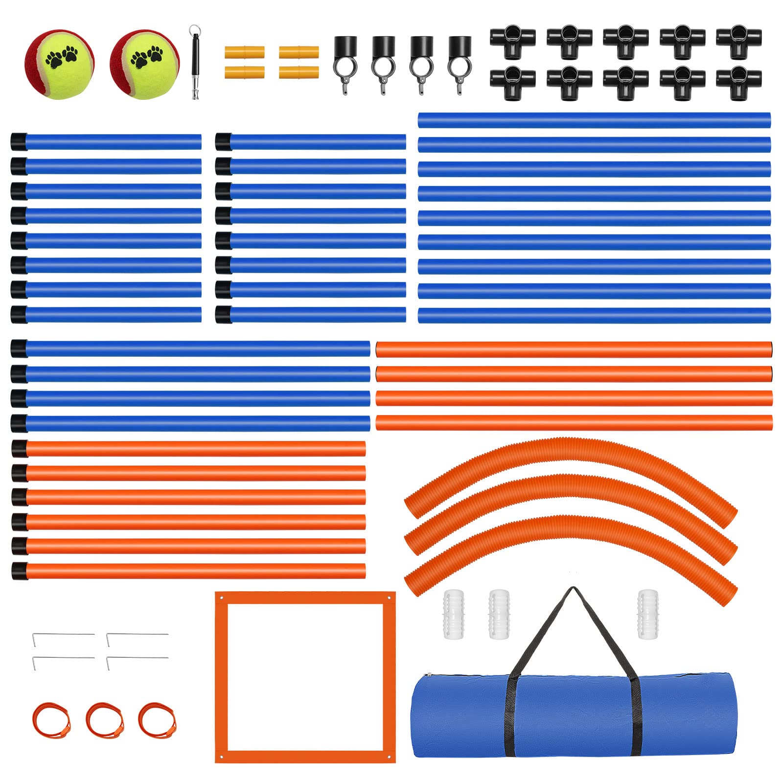 JMMPOO training kit in action shows a complete setup for agility play