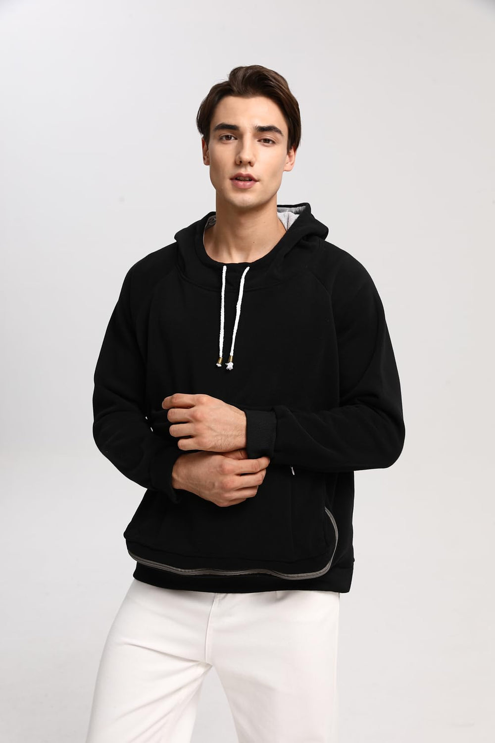 JMOREDEEP cat pouch hoodie inner pouch removable for machine-safe cleaning.