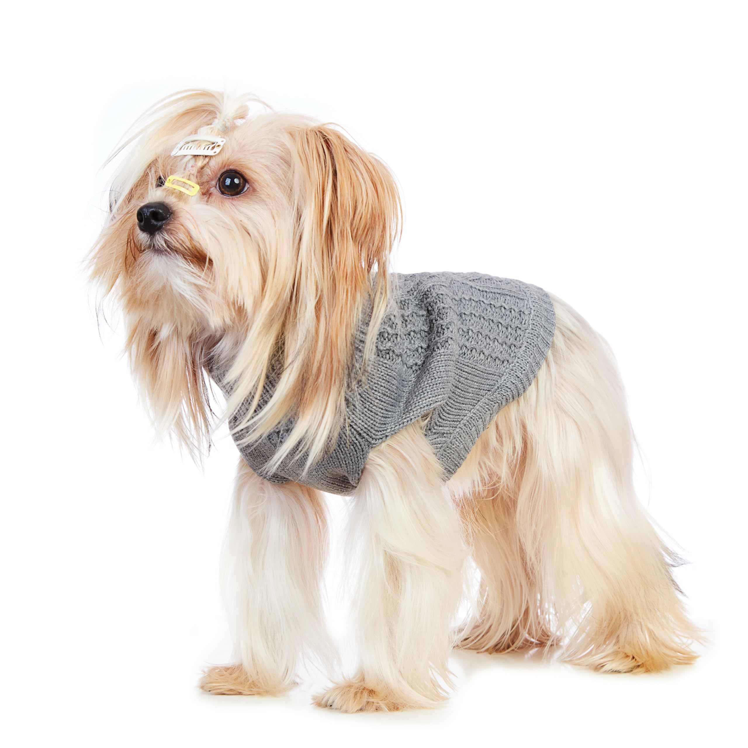 Jnancun Stretchy Cat Sweater hypoallergenic yarn offers ultra-soft feel for delicate feline skin.