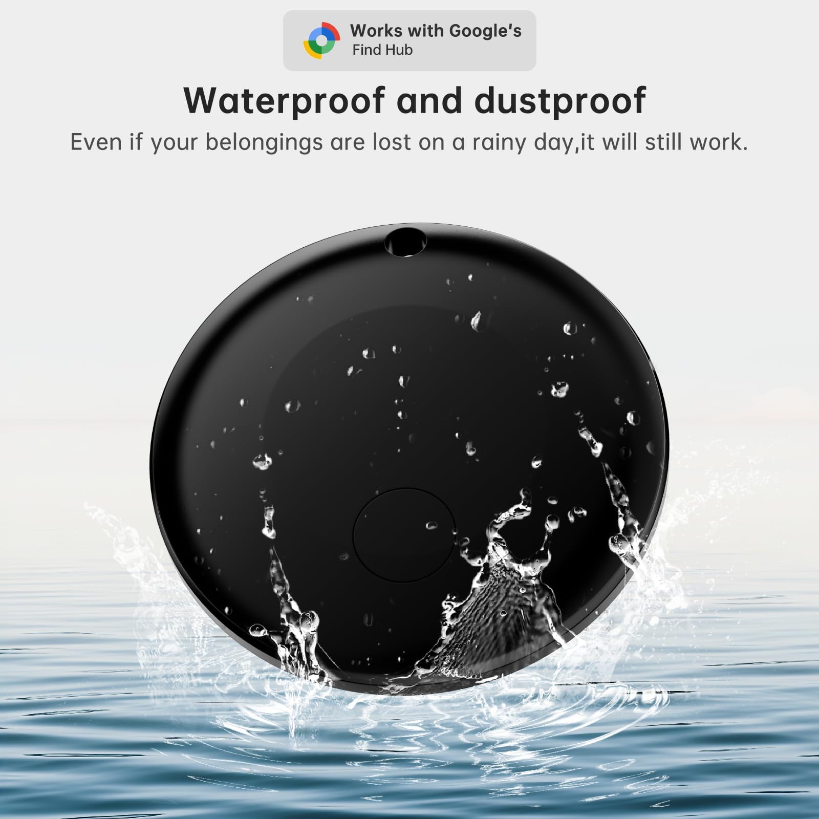 JNLIK Air Tracker Tag 110dB buzzer helps locate items quickly in busy spaces.