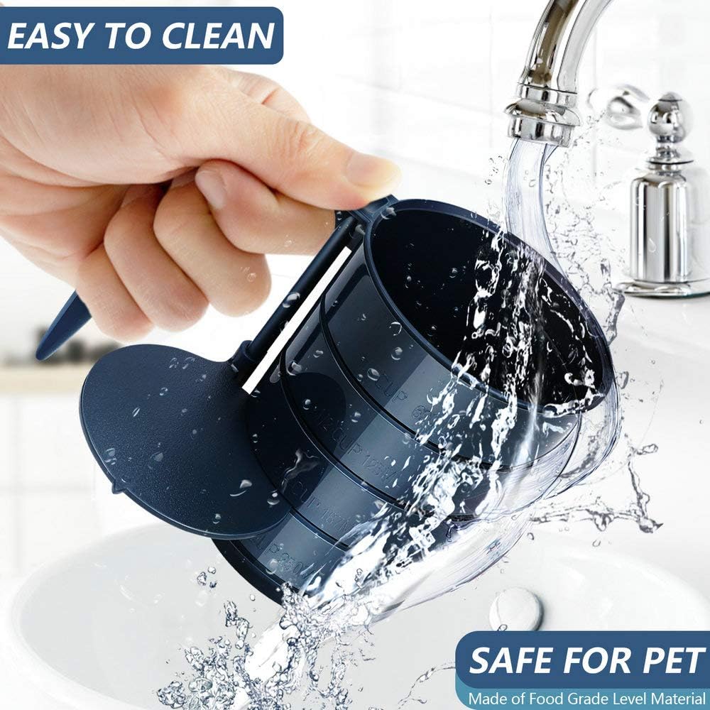 Joansan dog food scoop configured at 1/2 cup for mid-size meals