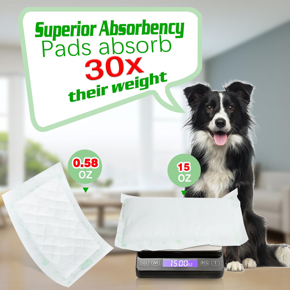 JOCCIK Dog Diaper Liners absorbency close-up highlights 14 oz capacity for leaks.