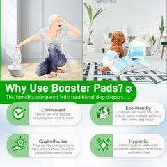 JOCCIK dog diaper liner in-use on belly band shows night time protection