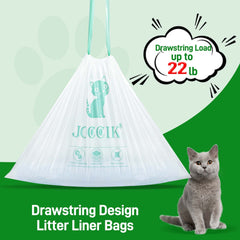 JOCCIK heavy-duty LDPE liner with strong seal helps contain odors and leaks.