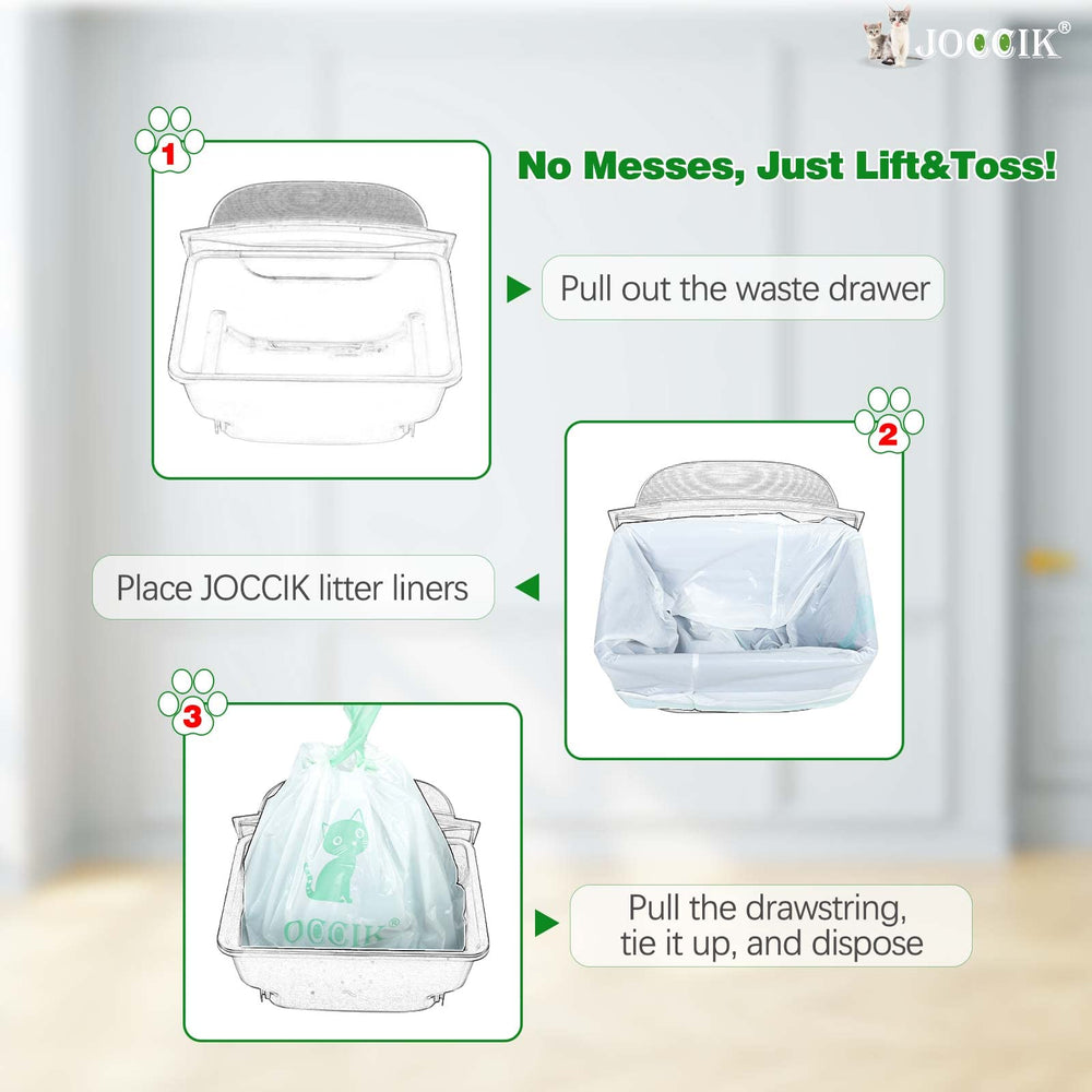 JOCCIK robot-compatible litter box liner fits Litter 3 and Litter 4 drawers.