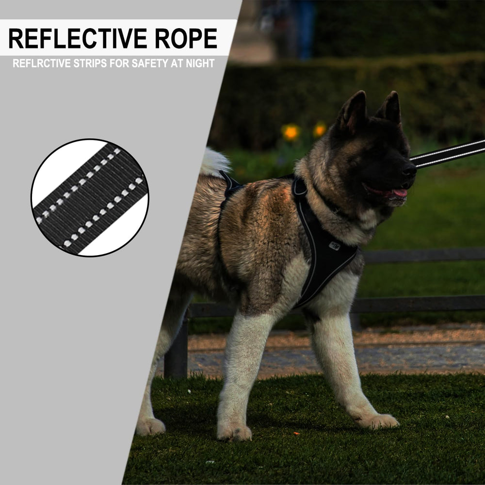 JOCYRN dog leash 6ft lower traffic handle enables quick control