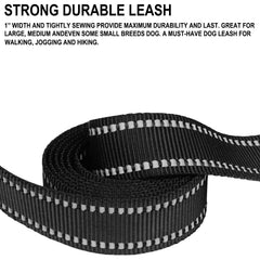 JOCYRN dog leash 6ft reflective stitching boosts visibility at night