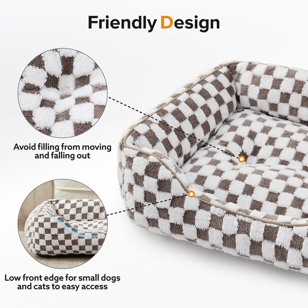 JOEJOY bed featuring checkboard pattern to enhance decor