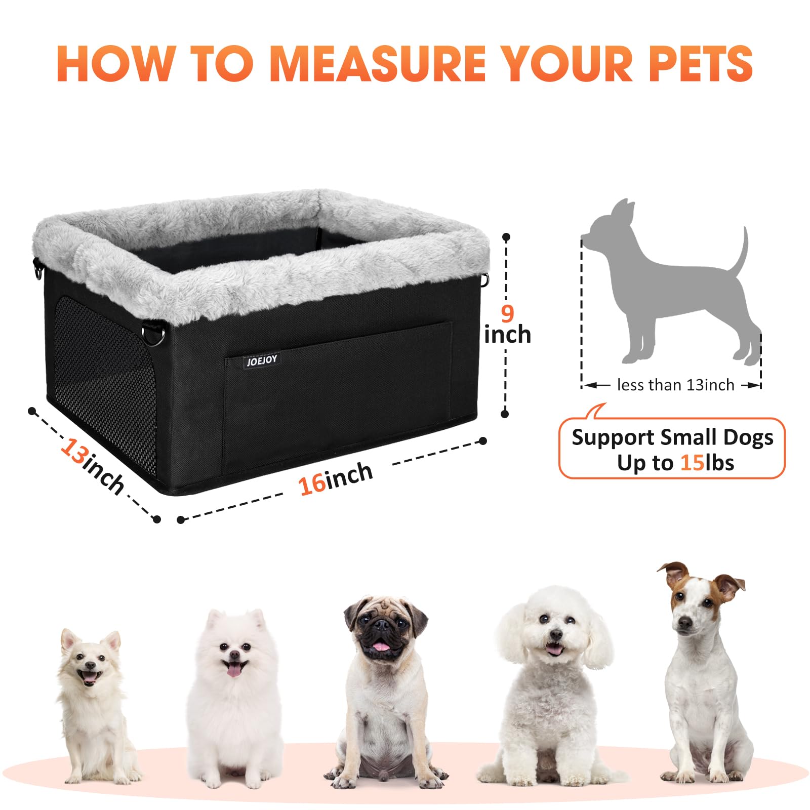 JoeJoy Deluxe Dog Booster Seat metal-frame assembly demonstrating easy installation
