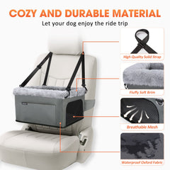 JOEJOY booster seat side installation demonstrates quick, secure buckles for easy setup.