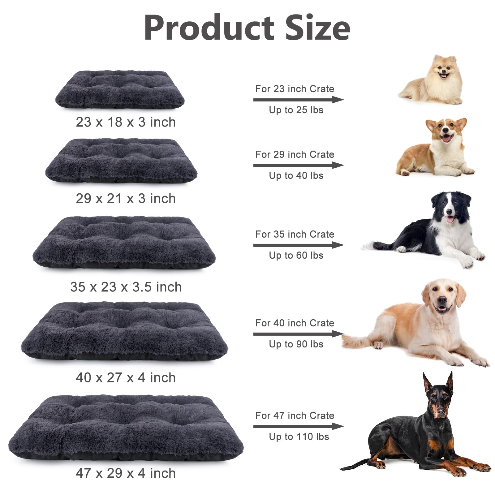 JOEJOY dog bed in crate mount for secure crate lounge