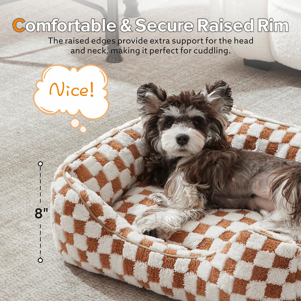 JOEJOY jacquard plush surface for a stylish, warm resting spot.