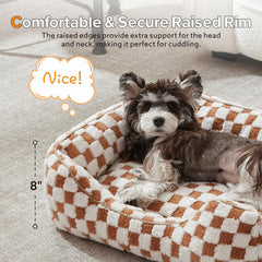 JOEJOY jacquard plush surface for a stylish, warm resting spot.