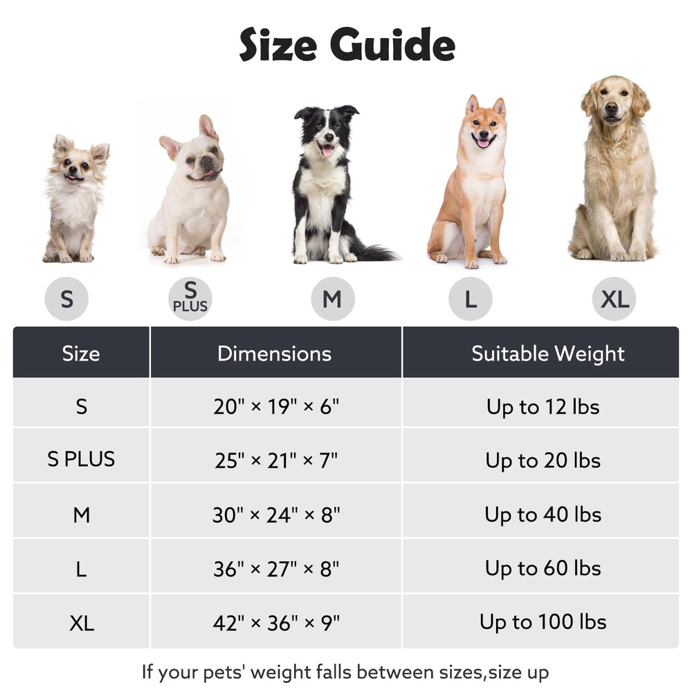 JOEJOY dog bed medium anti-slip bottom keeps bed stable.