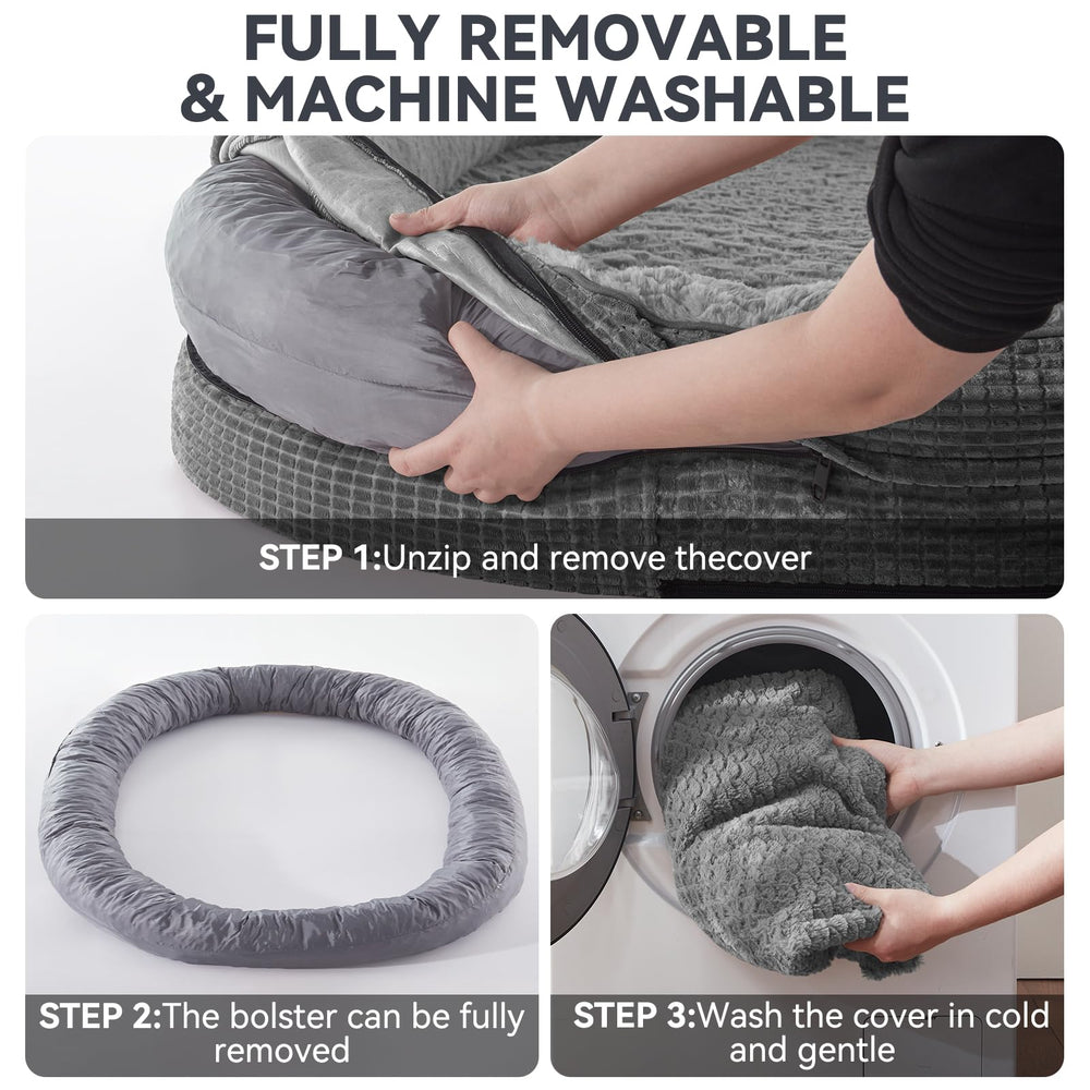 JOEJOY non-slip bottom keeps the bed stable on smooth floors.