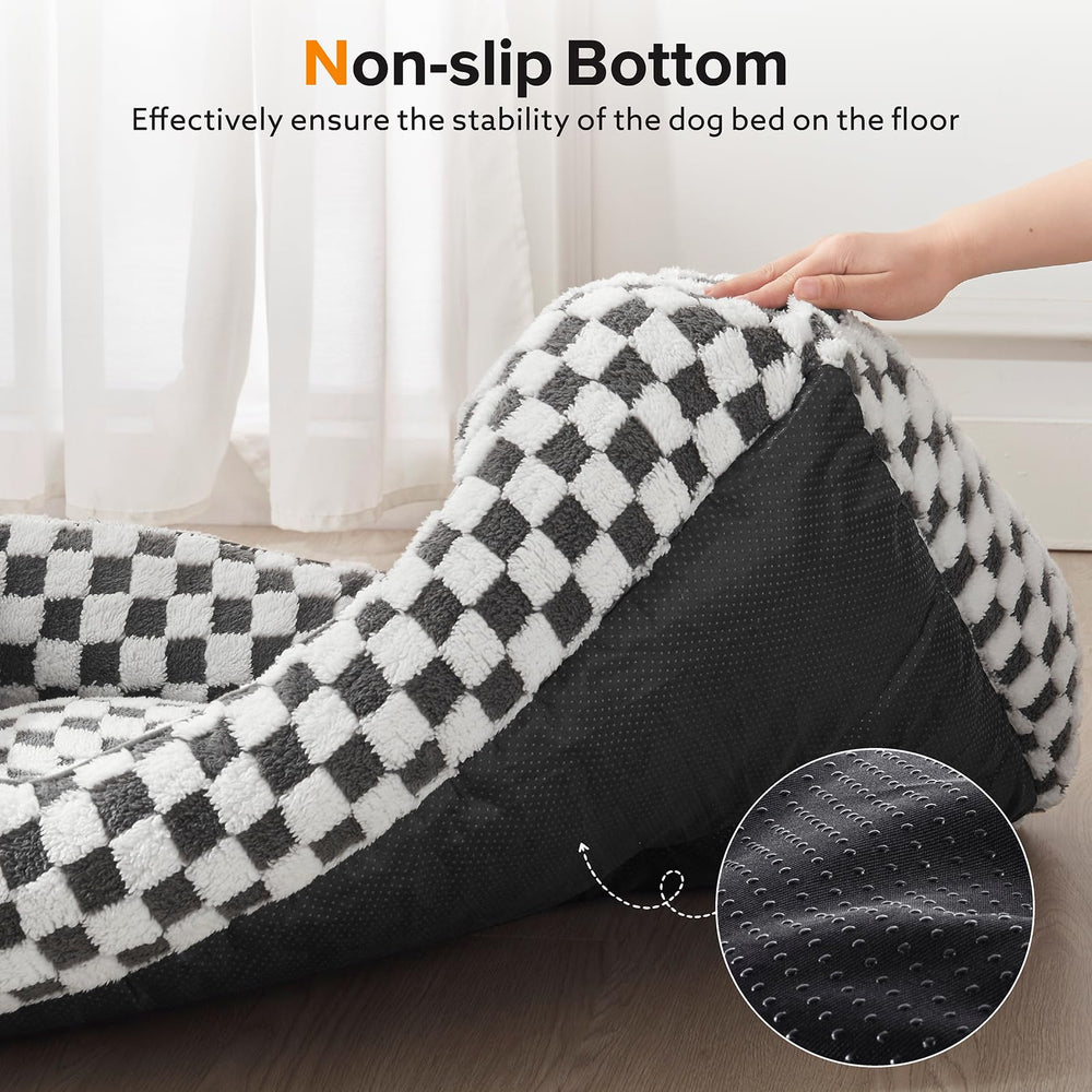 JOEJOY dog bed pet nap space grey framed by cozy decor