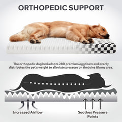 Joejoy dog bed removable cover close-up highlights washable cover for easy cleanup.