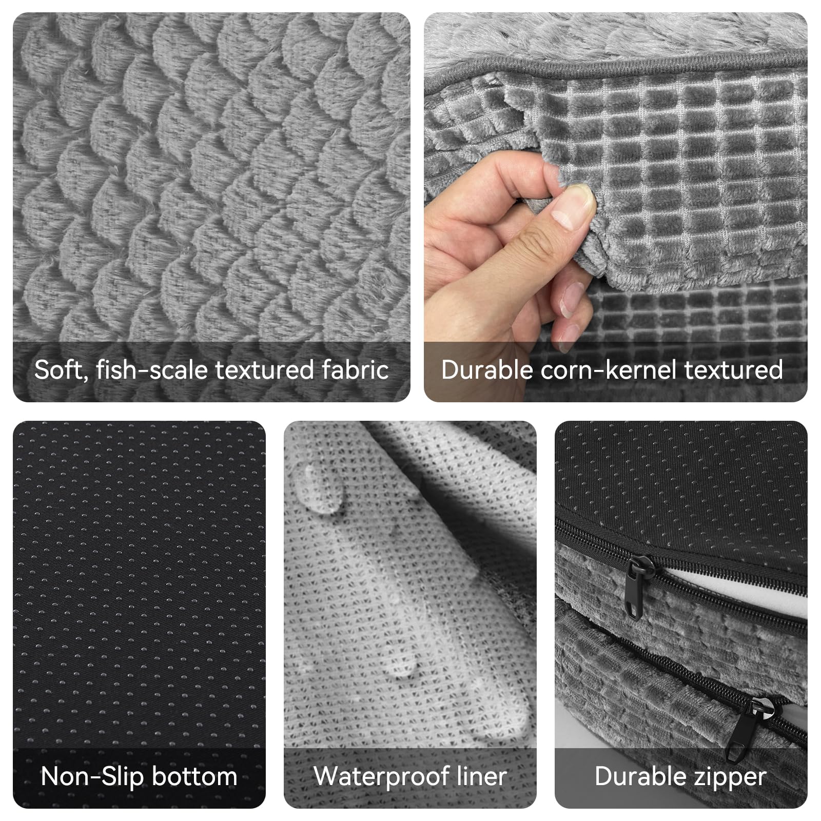 JOEJOY waterproof inner lining protects foam from spills and accidents