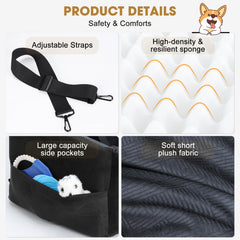 Joejoy dog car seat dual-material cover adapts to seasons for year-round comfort.