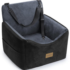 Joejoy dog car seat elevated view helps your pup enjoy scenery with calmer rides.