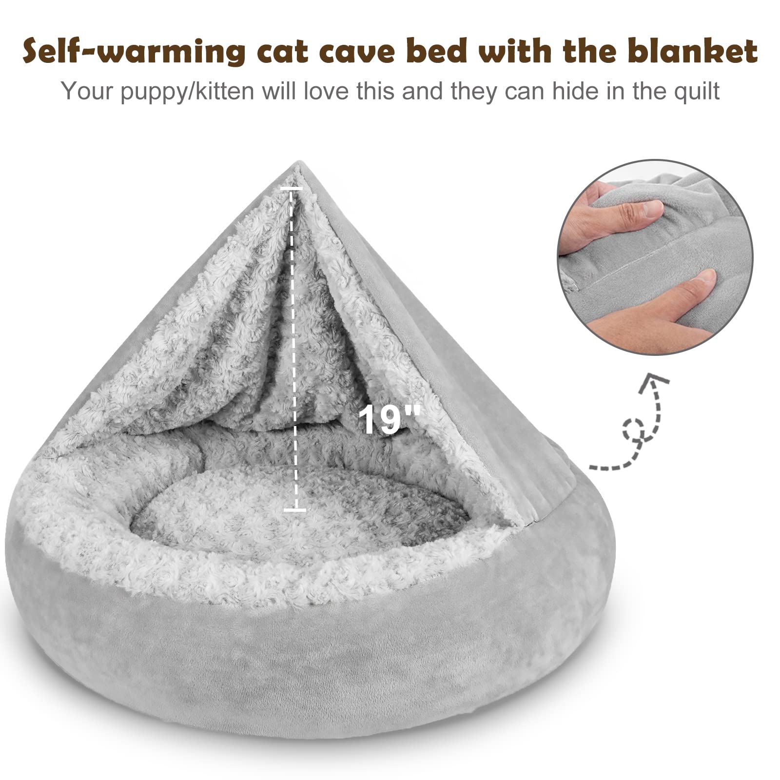 JOEJOY donut dog bed machine washable fabric for easy cleanup