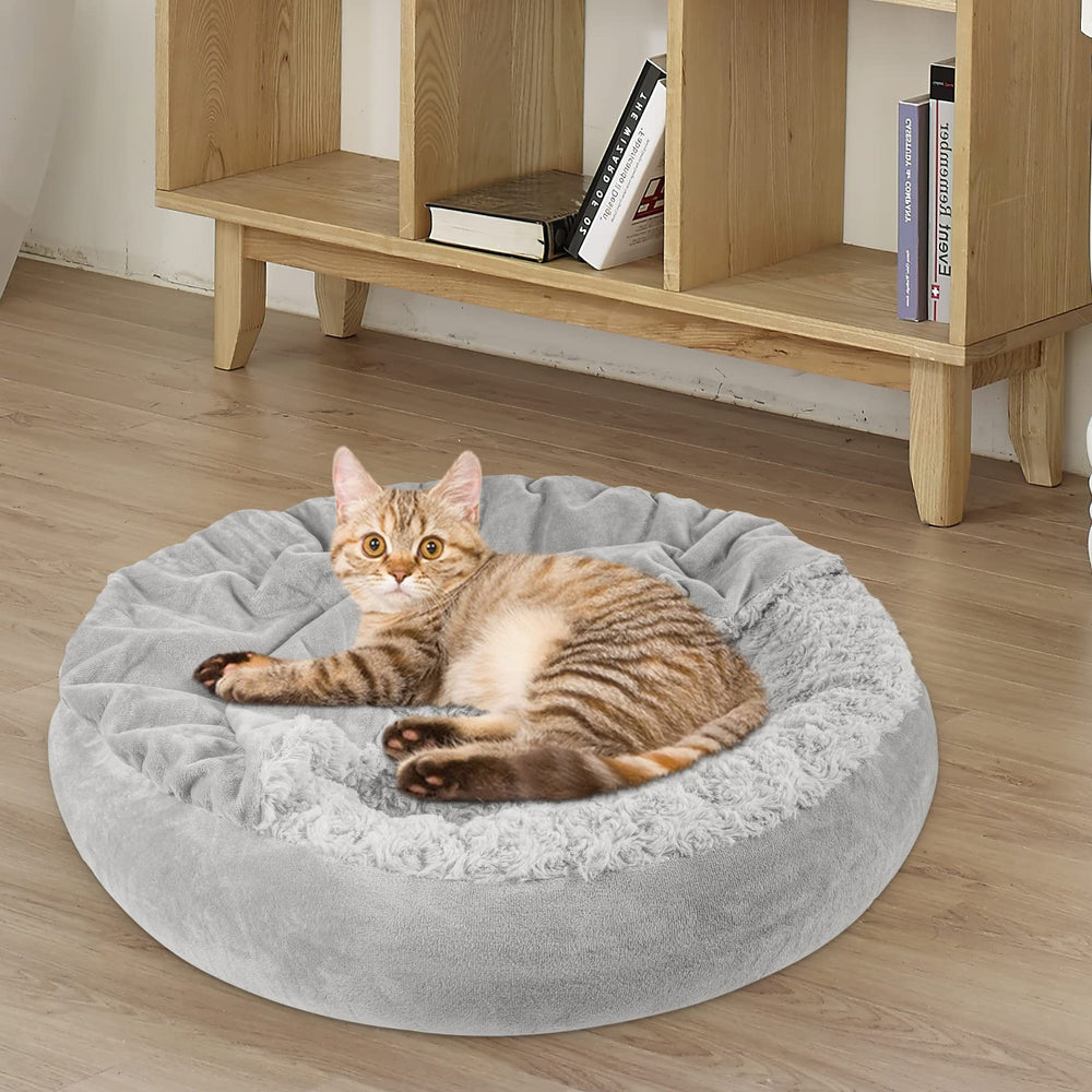 JOEJOY donut dog bed privacy hood enables private naps and calm rest