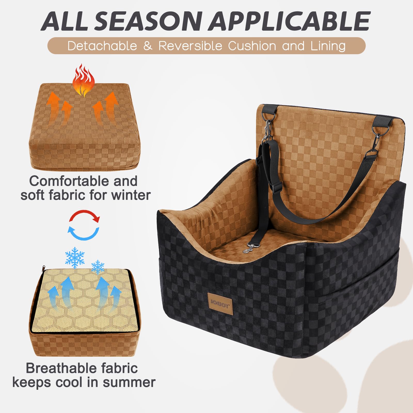 JOEJOY dual-material fabric focuses on year round comfort with plush and faux leather options.