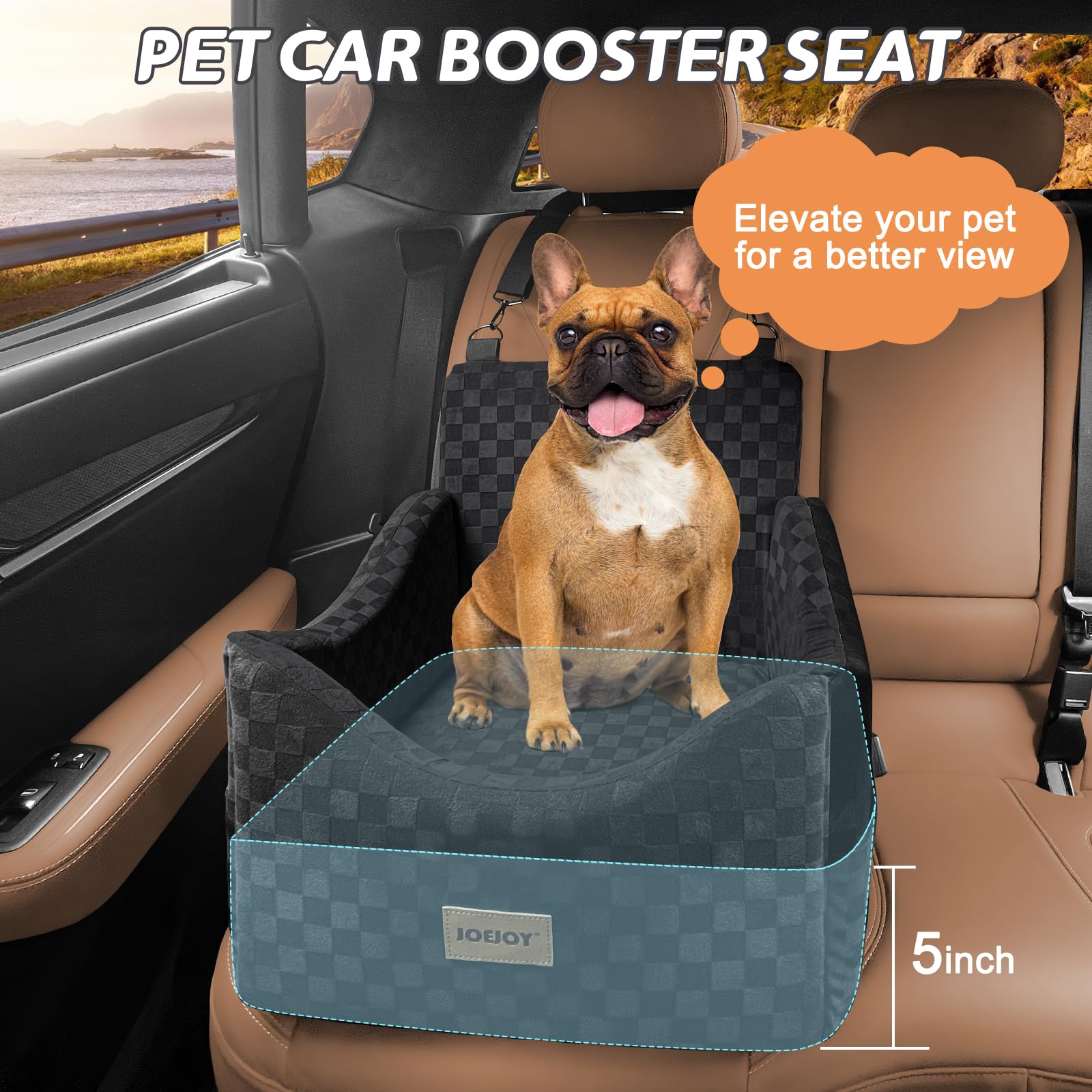 JOEJOY dual-material design with plush and faux leather for year-round comfort.
