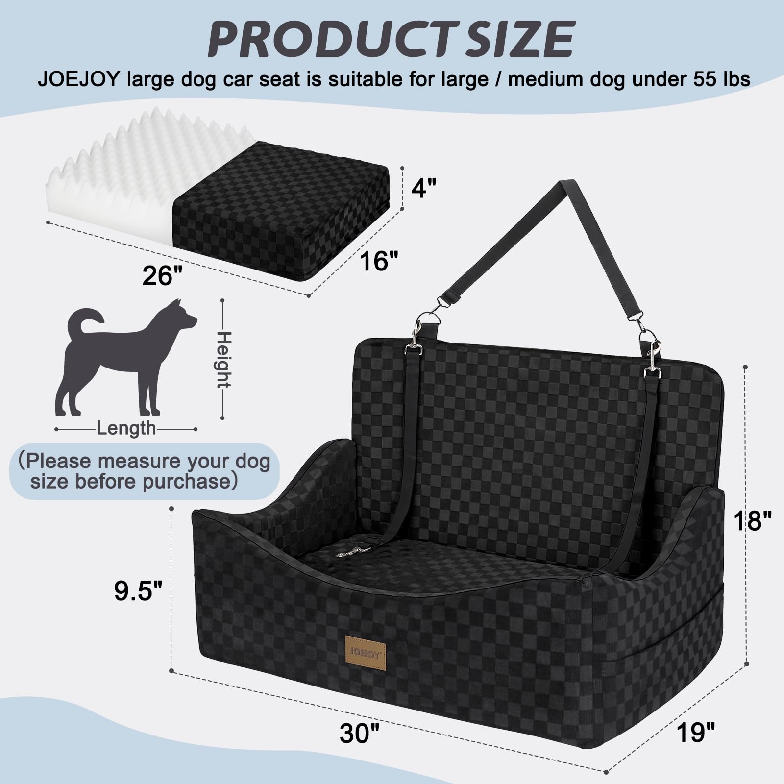 JOEJOY easy-install with removable, washable cover for quick cleanup