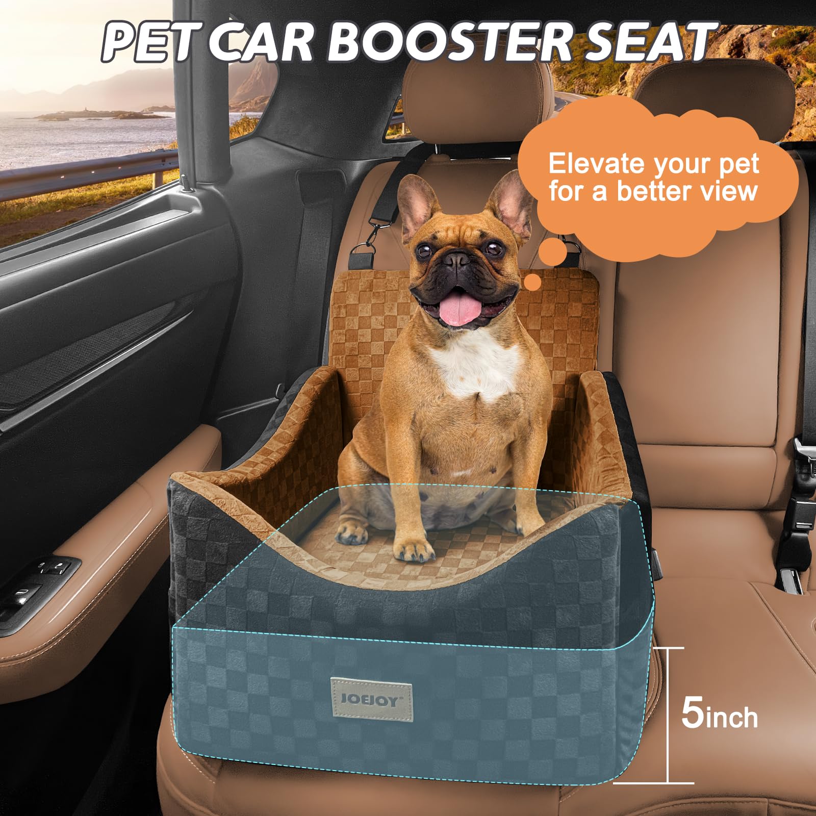 JOEJOY memory foam closeup highlights plush support reducing road shock.