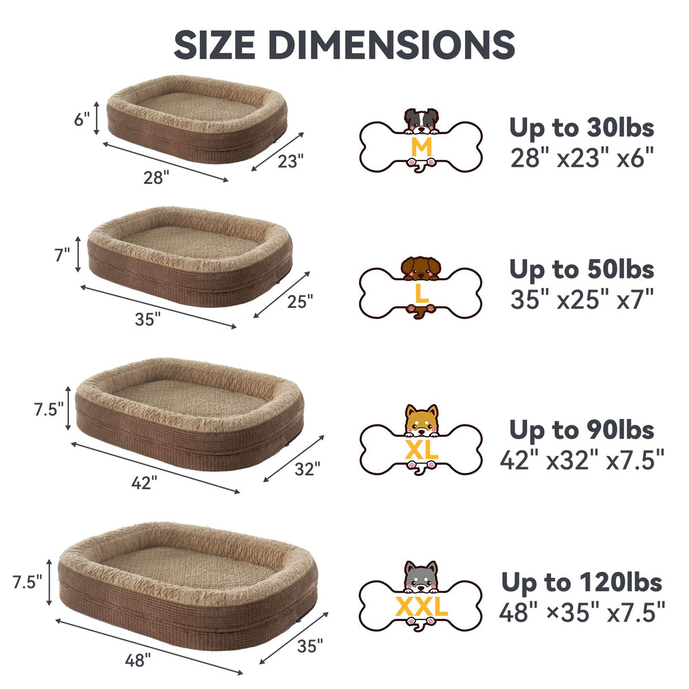 JOEJOY non-slip bottom keeps bed stable on hardwood and tile floors