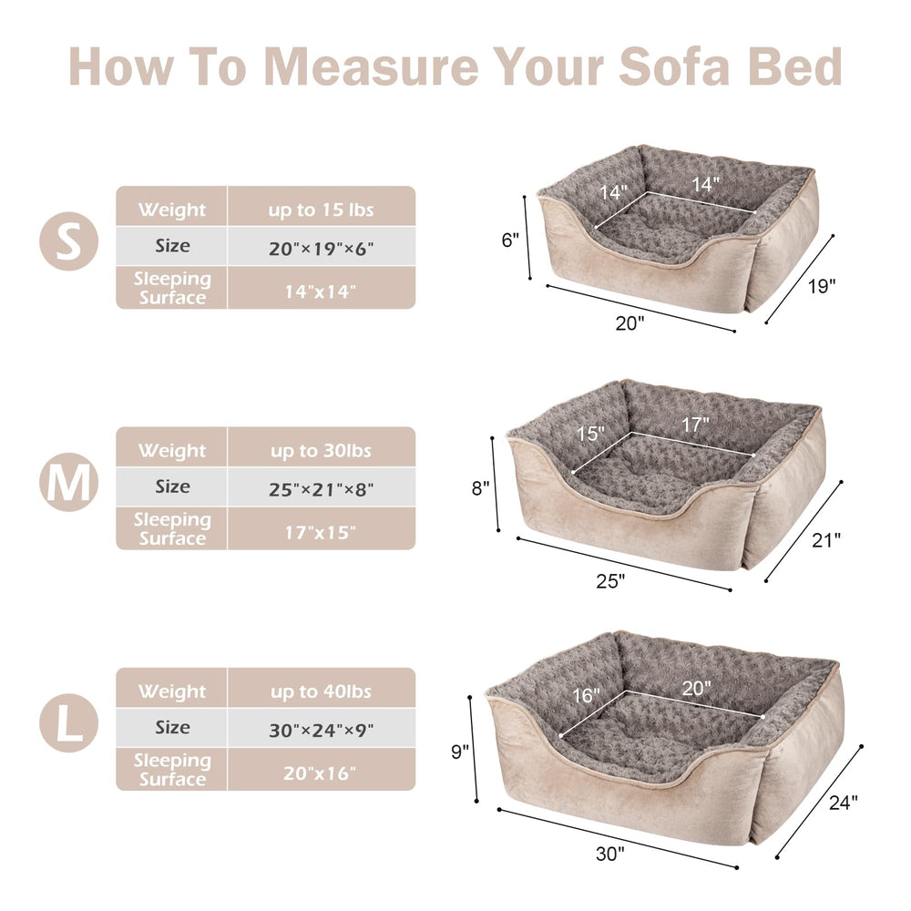 JoeJoy rectangle dog bed faux-fur cover showcases luxurious texture and winter warmth.