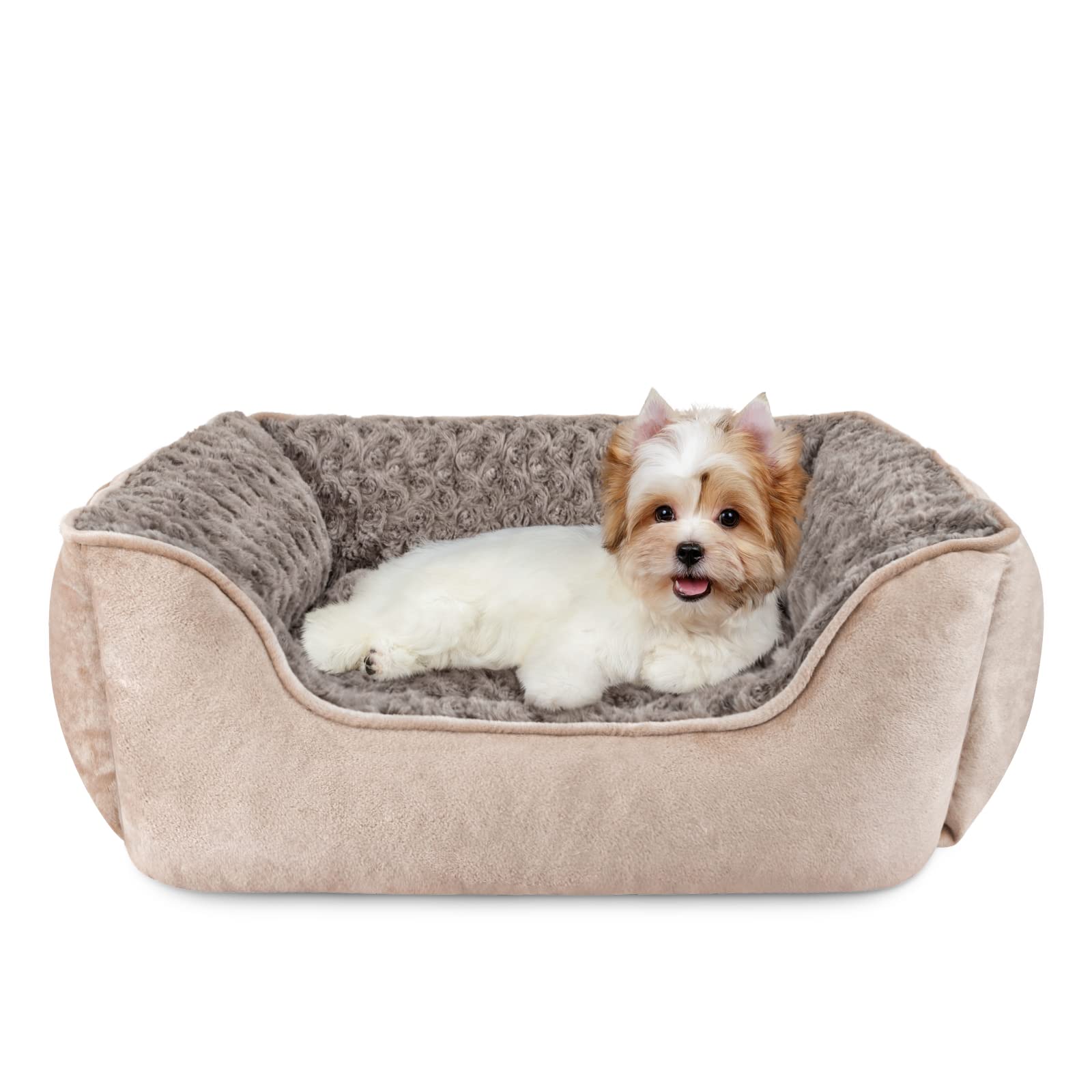 JOEJOY rectangle dog bed large with plush cover delivering cozy neck support