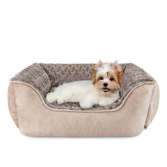 JOEJOY rectangle dog bed large with plush cover delivering cozy neck support