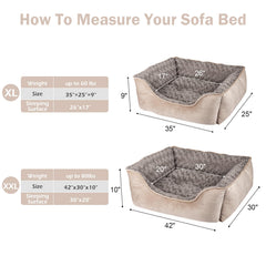 JOEJOY rectangle dog bed non-slip bottom stays put on floors