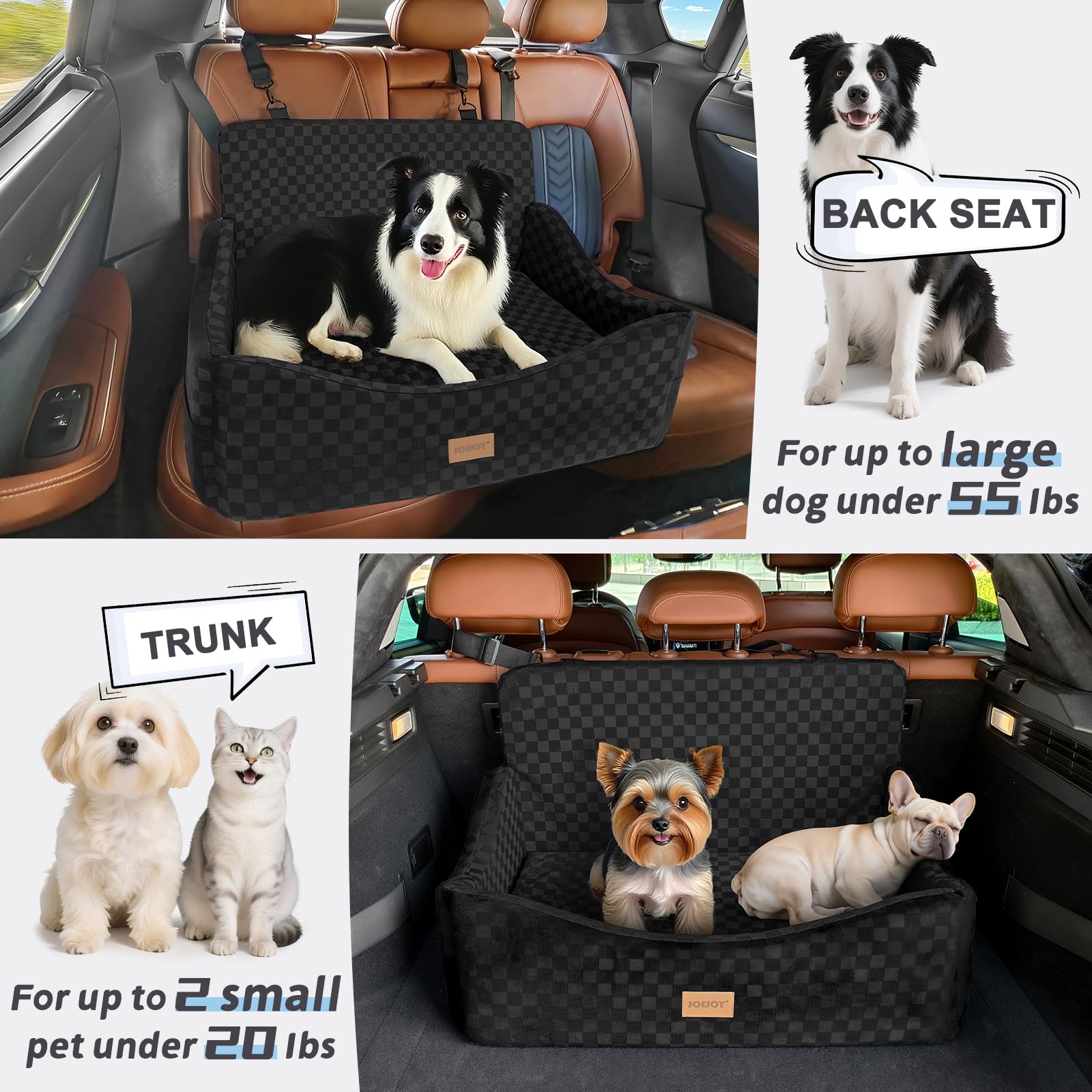 JOEJOY travel bed with side storage for toys and essentials