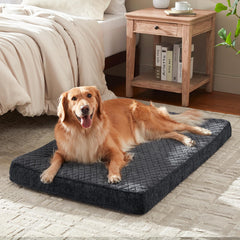 JOEJOY XL dog bed with quilted design adds stylish comfort to any room.
