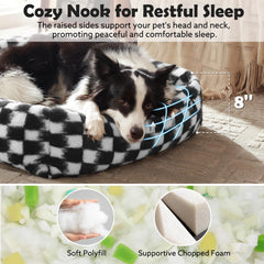 JOEJOY dog bed removable zipper cover allows easy cleaning after cuddles.