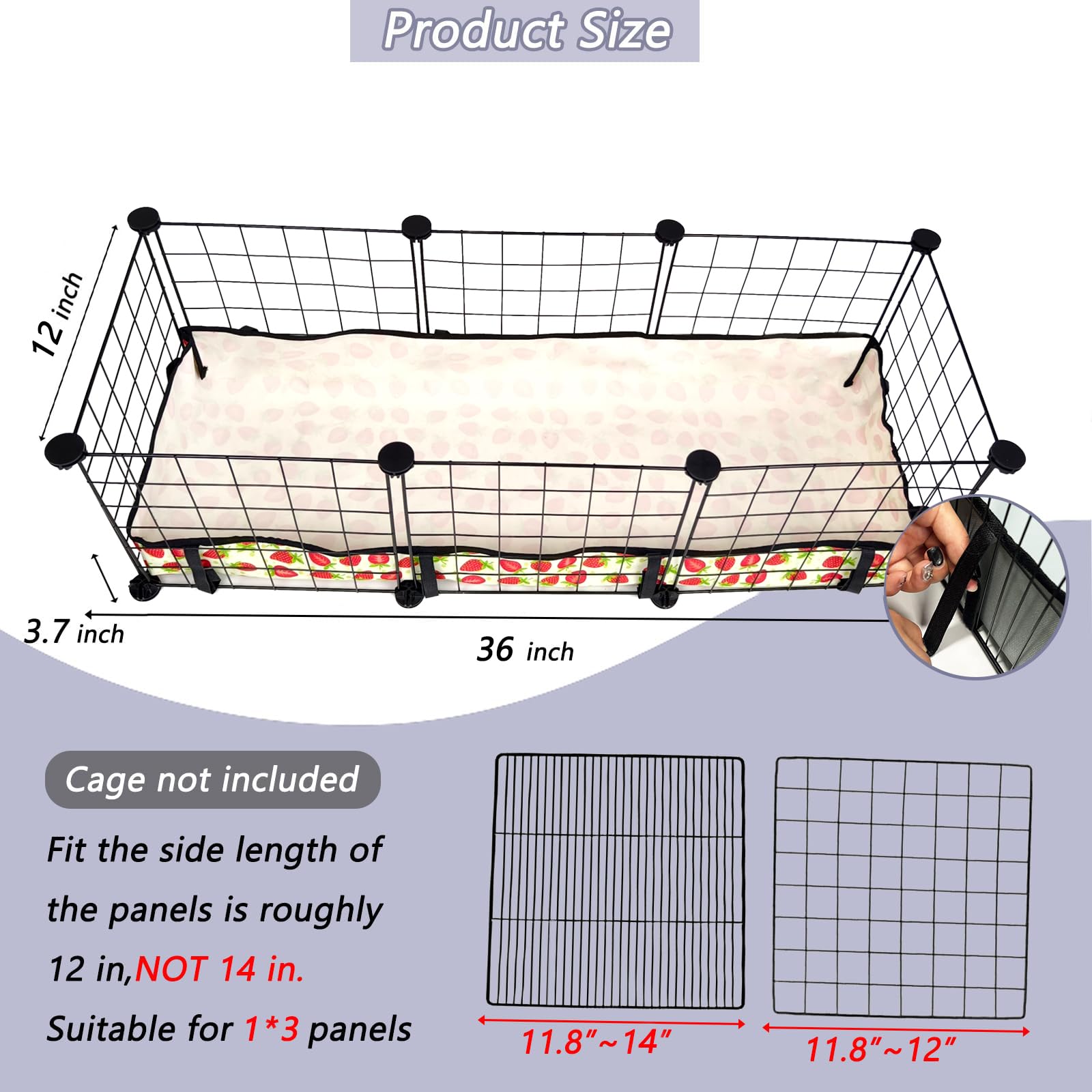 JOGEPEYO guinea pig cage liner waterproof interior protects floors from spills