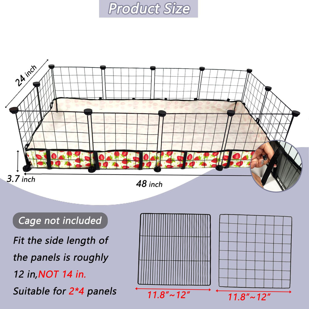 JOGEPEYO Guinea Pig Cage Liner Waterproof Oxford Cloth protects floors from spills.