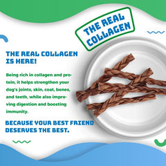 John Bully collagen dog braided 12inch pack back, convenient packaging for daily use
