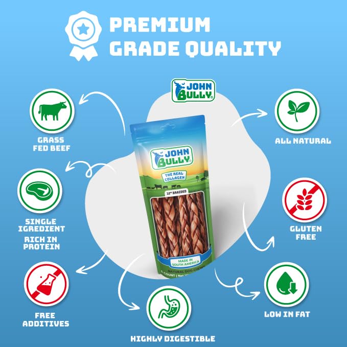 John Bully collagen dog braid serving suggestions image, convenient daily reward