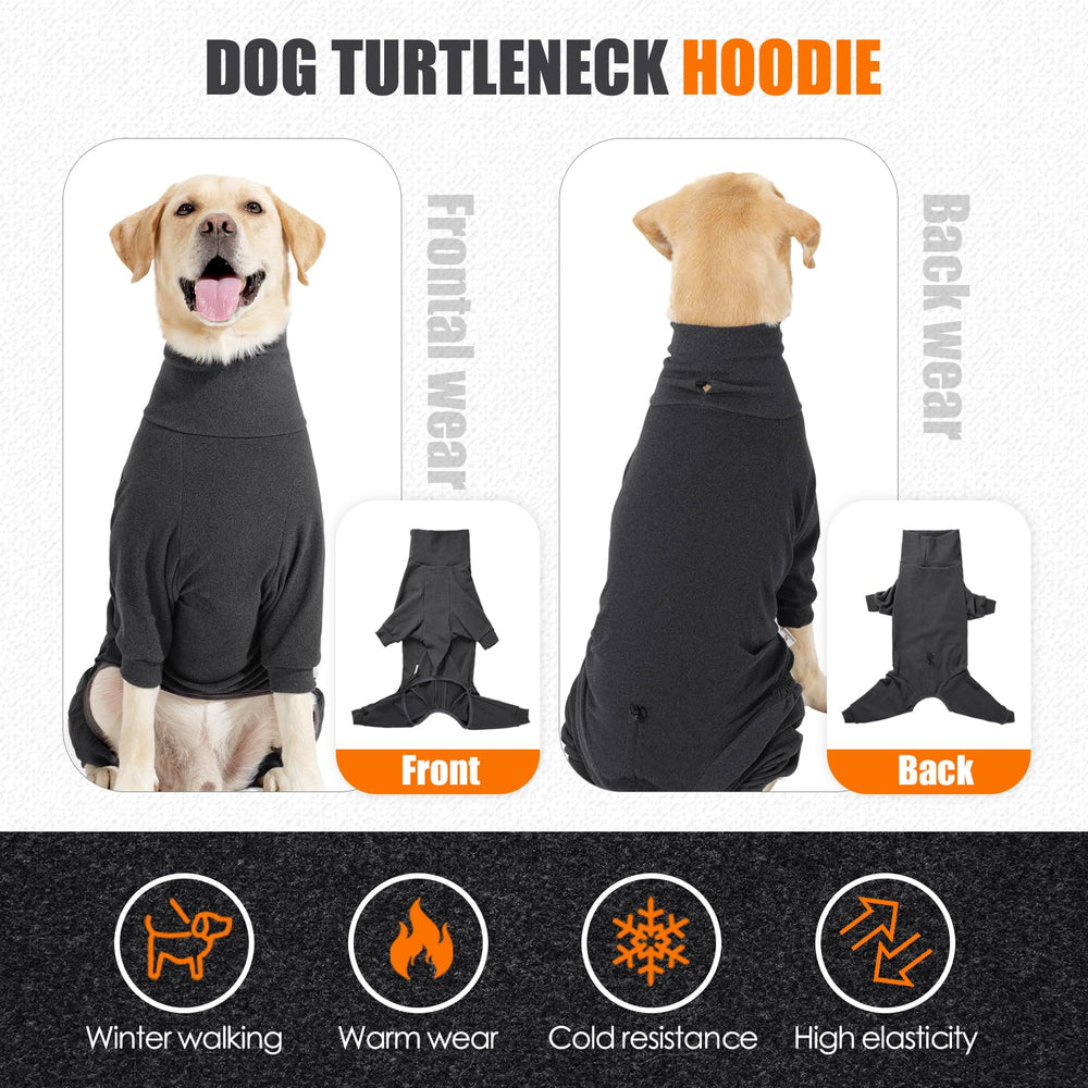 Johnbolin adjustable elastic openings for secure dog pajama fit