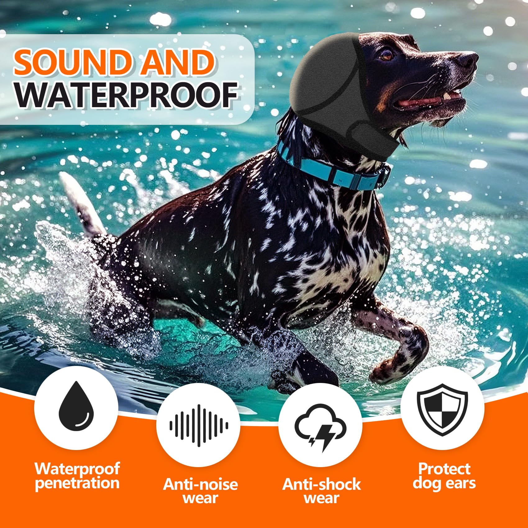 JOHNBOLIN noise-reduction earmuffs help dogs tolerate loud environments.